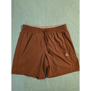 Quiksilver Shorts Men's Medium Brown Stretch Comfort Dry Flight Elastic Waist